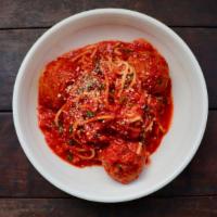 Spaghetti & Meatballs · Chicken Meatballs, Marinara, Parmesan