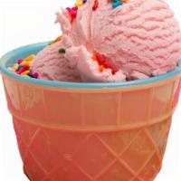 Single Scoop In A Cup · One scoop of Ice cream in a single scoop cup
Up to one flavor