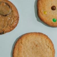 Cookies For 2 · Pick 2 of our delicious cookies and add your choice of ice cold Almond or 2% Milk