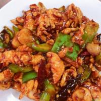 Kung Pao Chicken · Served with steamed rice.
