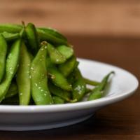 Edamame · Steamed young soy bean, with sea salt.