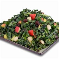 Jessica'S Lucky Life Salad · Beluga lentils, envy apples, kale, organic collard greens, dried cherries, marcona almonds, ...