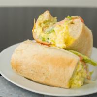 Egg Salad Sandwich · Comes with fresh tomatoes pickles lettuce bell peppers pepperoncini mayonnaise mustard chees...