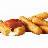 Mozzarella Sticks · Crispy on the outside, gooey on the inside. Melty, real mozzarella cheese, breaded and fried...