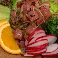 Ahi Poke Bowl* · *Served raw or undercooked or contains raw or undercooked meats, poultry, seafood, shellfish...