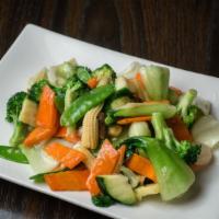 Chop Suey Vegetables (Sauteed Mixed Vegetables) (Gluten Free) (Lunch) · Gluten-free. Assorted farm fresh vegetables stir fried in a chef's special white sauce. Serv...