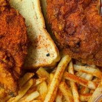 Birdy Tenders (Traditional!!!) · Two Birdy tenders, two toasts, pickles and coleslaw on the side and comes with fries and 2 o...
