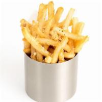 Truffle Fries · Truffle infused Umami Spice, topped with parmesan cheese and served with your choice of one ...