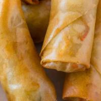 Spring Rolls (1 Pc) · (Cabbage, carrots, bell peppers) |Mix veg|chicken|