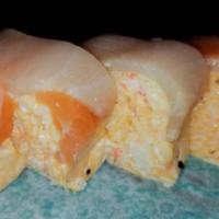 X-Boy Friend (6 Pcs.) · Including spicy imitation crabmeat, topped with wrapped in soy paper, salmon, yellowtail
soy...