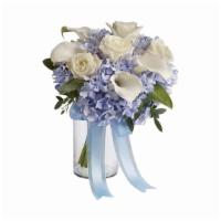 Love In Blue Bouquet · Bouquet will be delivered approximately as pictured. Carry your 