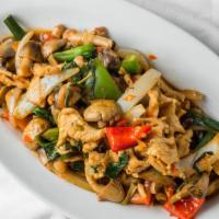Spicy Basil (Pad Kra Pow) · Choice of meat, stir fried with mushrooms, bell peppers, onions, Thai basil in a Thai garlic...
