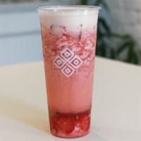 Strawberry Yakult · strawberry fruit blend with jasmine green tea and Yakult