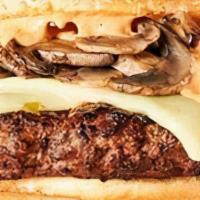 Truffle Beef Burger · Mushroom lovers choice; Angus Beef patty, House Sauce, Pepper Jack Cheese and lots of Mushro...