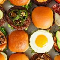 Party Box · 16 (3 oz.) classic cheese burgers choose up to four types of patties.

Classic toppings - Le...
