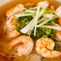 Phở Tôm · Pho with Shrimp.