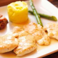 Pollo Al Limone · All-natural fresh Jidori chicken. Free-range, no hormones, and antibiotics. Chicken breast s...