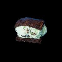 Brownies W/ Mint Chip Ice Cream · Triple Chocolate Chip Brownies with Mint Chocolate Chip Ice Cream. (No Substitutions)