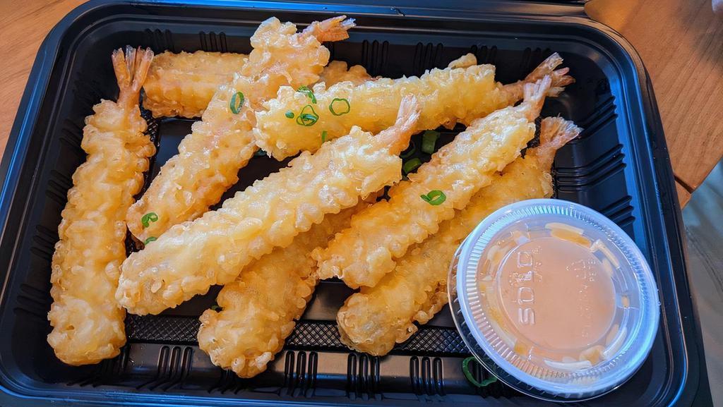 Fried Shrimp · Large deep-fried golden brown shrimp.