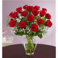 Rose Elegance™ Premium Long Stem Red Roses · Our florists select the freshest flowers available, so shade of rose may vary due to local a...