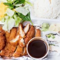 Chicken Katsu · Deep fried chicken & rice with katsu sauce.