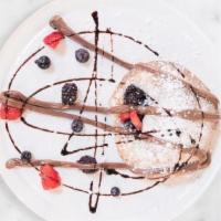Nutella Calzone · Nutella, strawberries, blackberries, and blueberries. folded into a delicious calzone. Great...