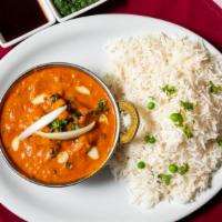 Tikka Masala · Chunks of meat marinated in spices, served in a masala sauce.