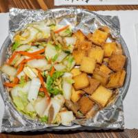 Crispy Fried Tofu With Mushroom & Seasonal Vegetables · Vegetarian.