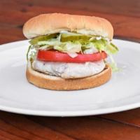 Chicken Breast Fillet Sandwich · Tomato, mayo, pickles, lettuce or barbecue sauce.