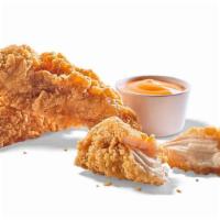 Kids' Chicken Tenders · Served with Fries and Milk