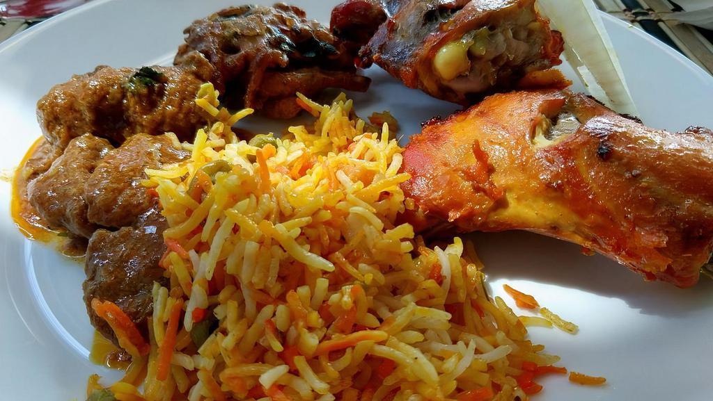 Vegetable Biryani Lunch · Basmati rice cooked with vegetable and special biryani masala.