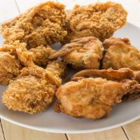Country Fried Mixed Chicken (8 Ct) · Eight pieces of mixed dark and white meat fried chicken (two breasts, two thighs, two drumst...