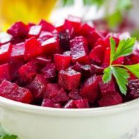 Red Beet With Onion · Red Onion, Red Beets, Olive Oil and lemon juice and fresh Cilantro