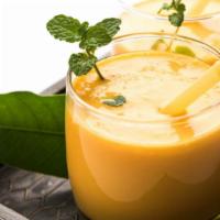 Mango Lassi · Tropical fruit mango and yogurt shake.