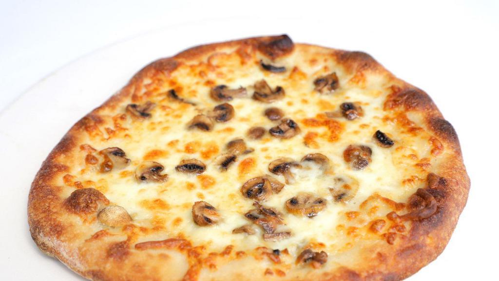 Truffle Mushroom Pizza · Mushrooms, white truffle oil, alfredo sauce