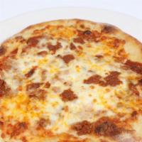 Sausage Pizza · Nitrate free sausage, mozzarella, organic pizza sauce