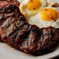 Steak And Eggs · Delicious juicy steak with your style of eggs.