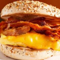 Bacon Breakfast Sandwich · Crispy bacon, delicious fresh eggs and cheese sandwich.