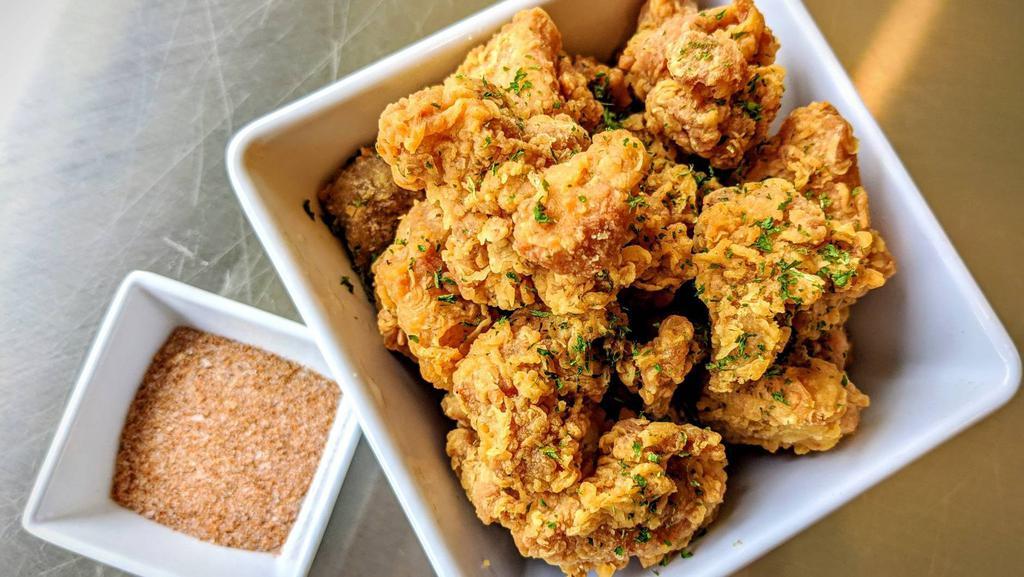 Cajun Popcorn Chicken (15Pc)  · These delicious, flavorful, and crisp fried tender popcorn chicken will be your new favorite. Enjoy them with our signature Cajun magic powder.
