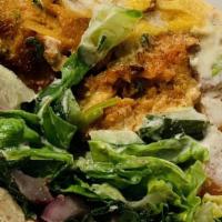 #12. Chicken Kabob Wrap · Two wraps of grilled, seasoned, ground chicken in homemade bread with lettuce, onion & tomat...