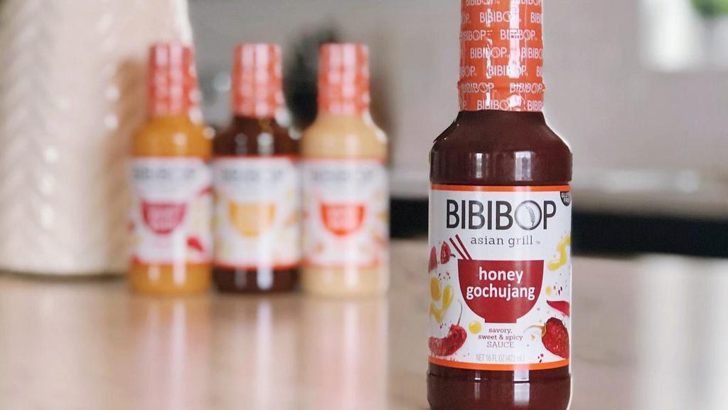 Honey Gochujang Bottle · Sweet, spicy, and now in a bottle!