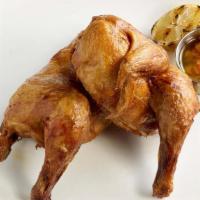 Pollo A La Brasa A La Carte · Half wood-fired jidori chicken.