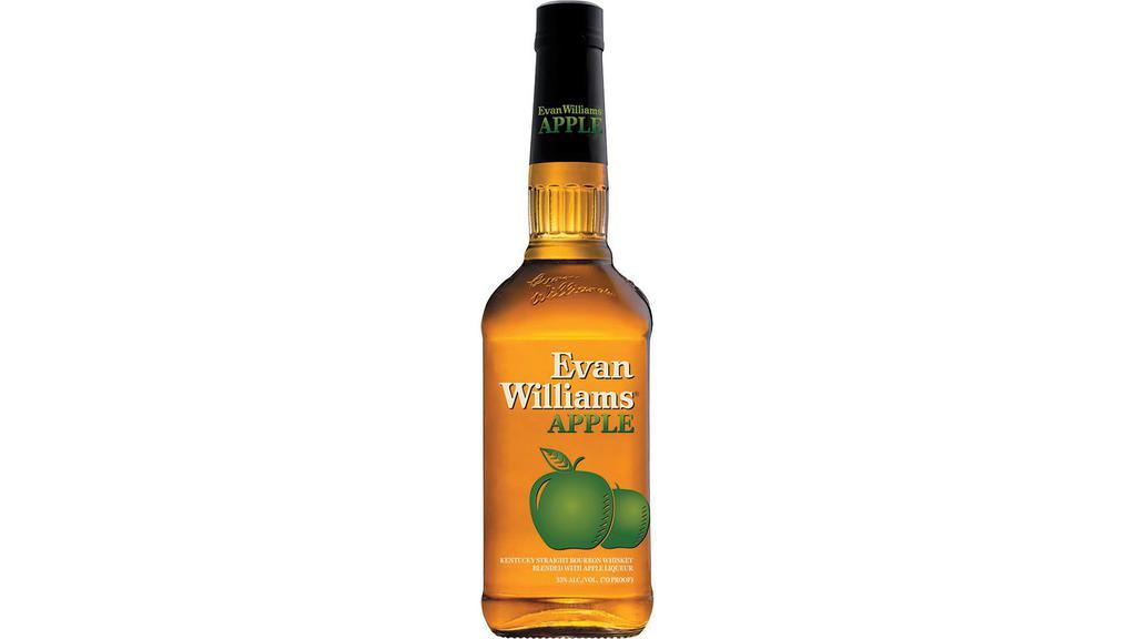 Evan Williams Apple (750 Ml) · Evan Williams Apple blends crisp green apple flavor with our smooth Kentucky Straight Bourbon, for a taste that's always refreshing. Whether it's a chilled shot or a mixed drink, it's ripe for any occasion.