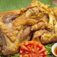 Crispy Pata (Each) · Pork leg boiled until tender then deep fried to crispy golden perfection. Crunchy in the out...
