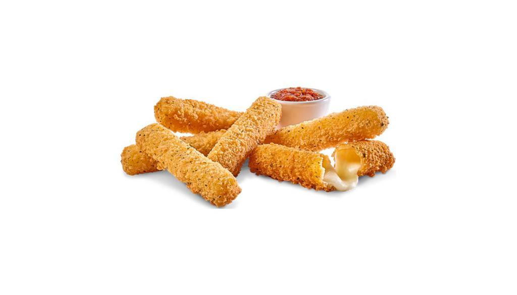 Mozzarella Sticks · Deep fried cheese sticks. Crispy on the outside, gooey on the inside.