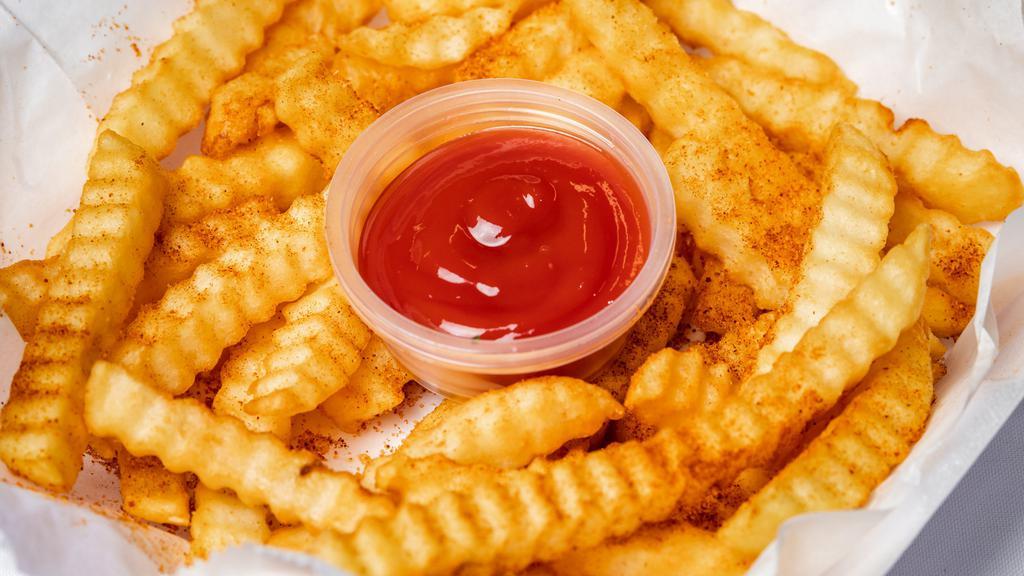 Seasoned Fries · Crispy fries with seasoning.