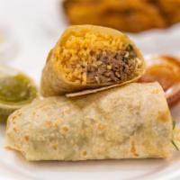 Regular Burrito · Pick your meat choice of Asada/Beef, Pollo/Chicken,  Carnitas/Pork, or Adovada de puerco/ Po...