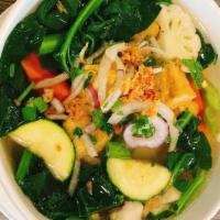 Vegetarian Pho / Phở Rau Cải · Rice or egg noodle with veggie in your choice of broth (chicken or beef).