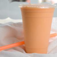 Thai Tea · Brewed Thai Tea sweetened with condensed milk.