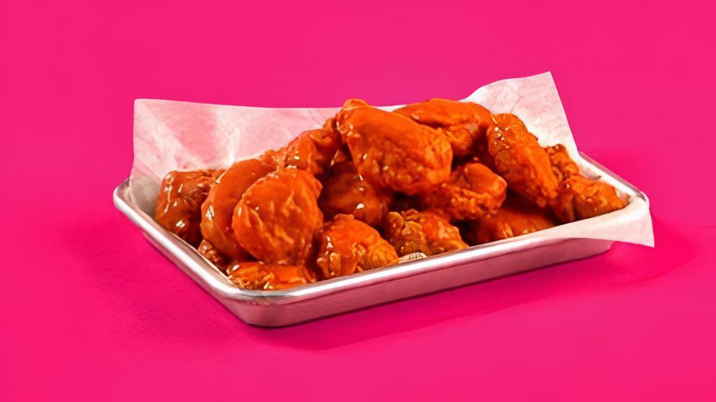 15 Pc. Wings · 15 Classic Bone-In or Boneless wings with choice of 2 flavors and 2 dipping sauces.